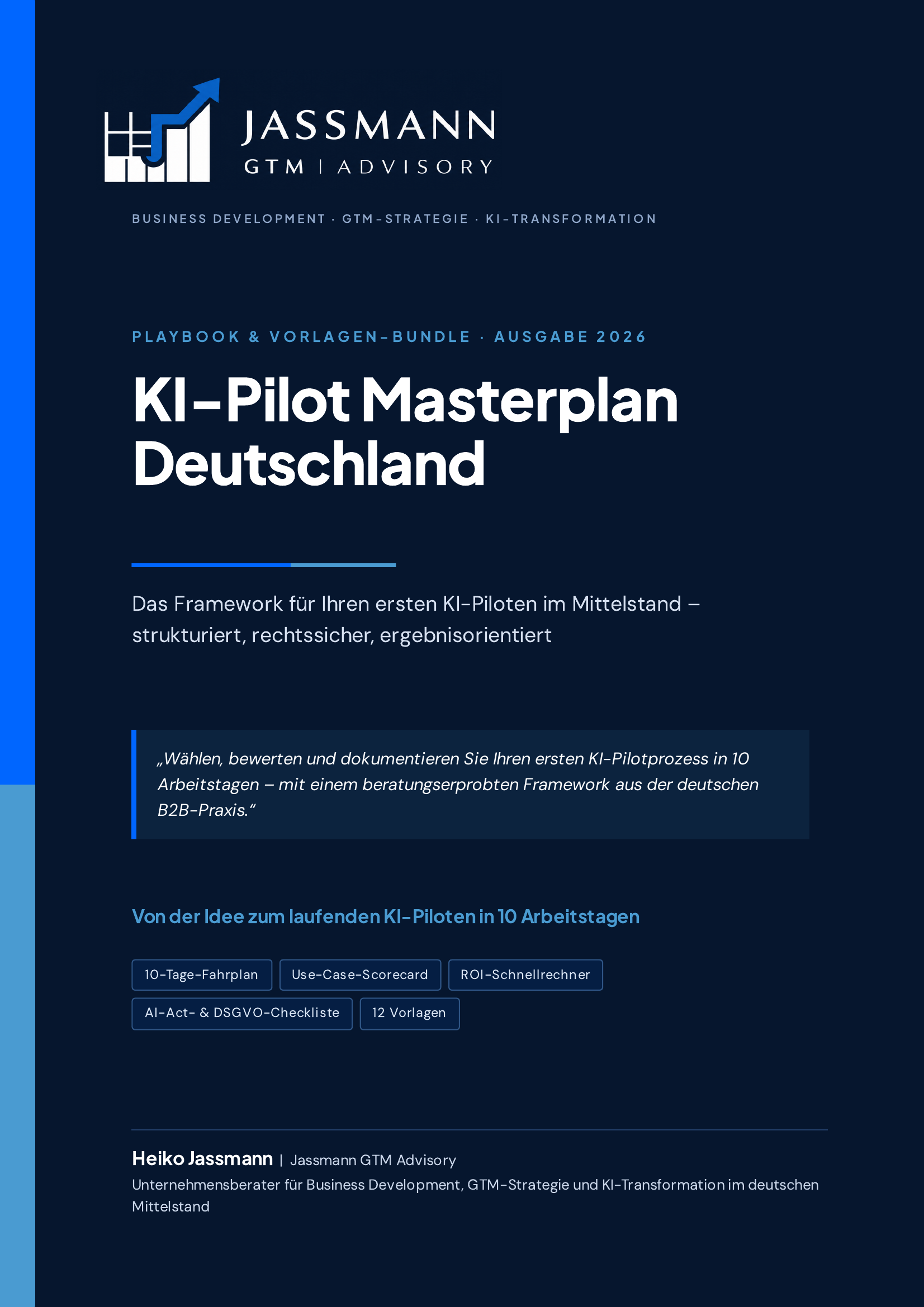 KI-Pilot Masterplan Deutschland – Cover